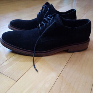 Cole Haan black suede Oxford dress shoe men's size 10